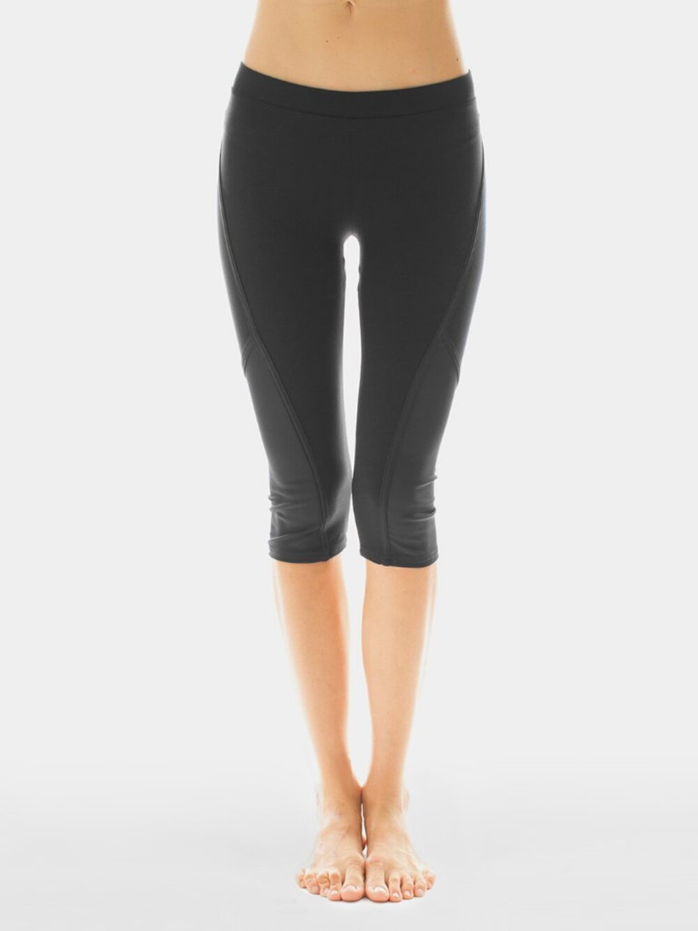 NWT Solow Women's Cropped Side Mesh Legging Black Size M